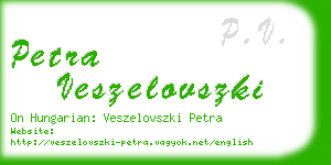 petra veszelovszki business card